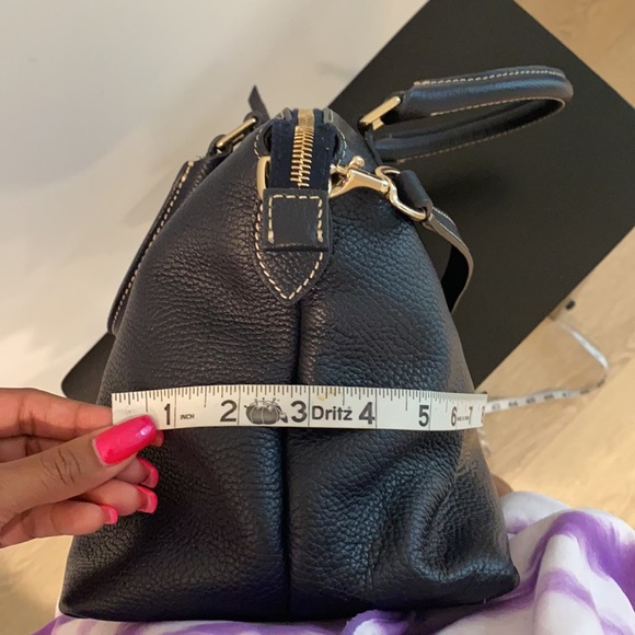 DOONEY AND BOURKE PEBBLE GRAIN NAVY SATCHEL - Picture 10 of 14